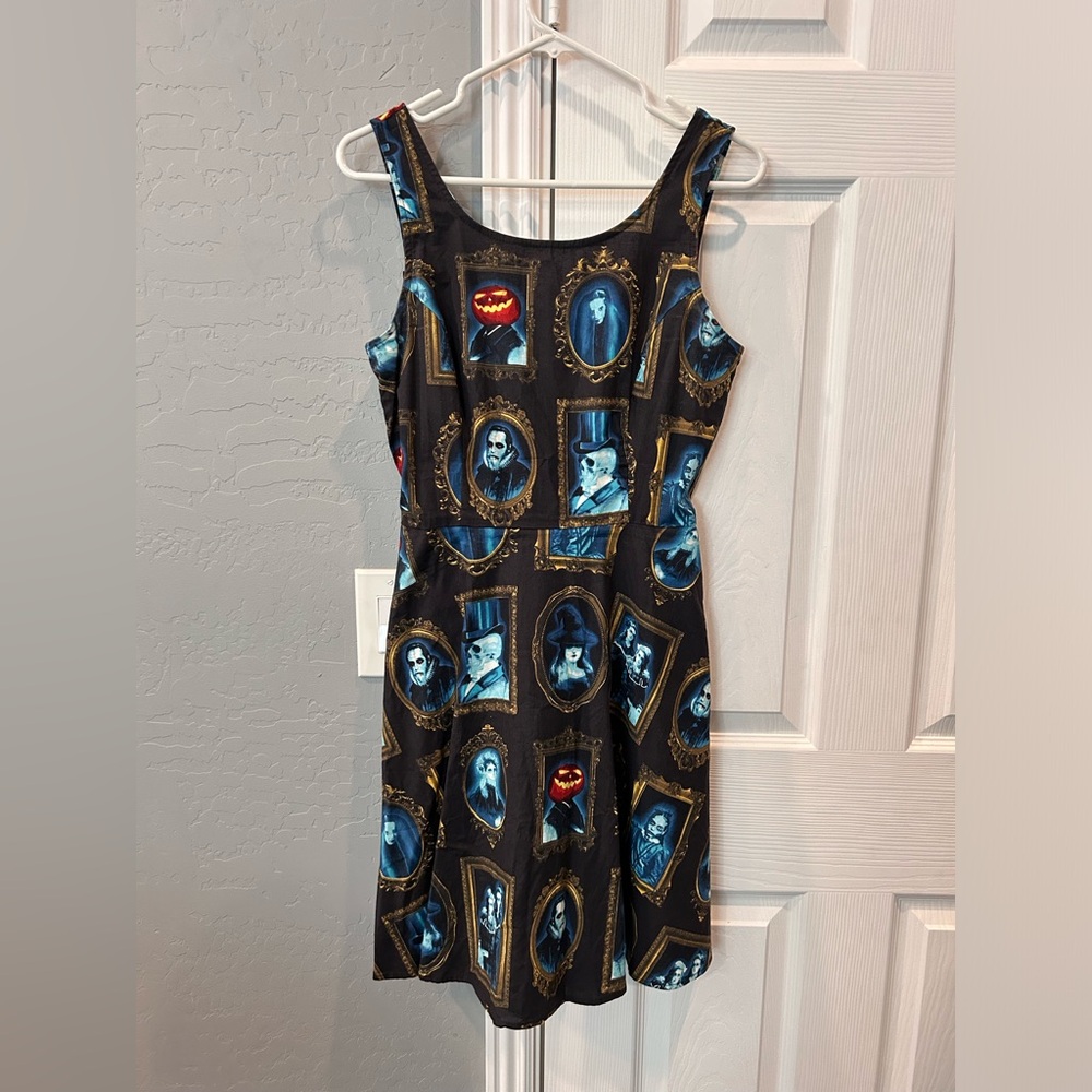 Retrolicious Haunted Portraits Skater Dress - Size Medium - RARE